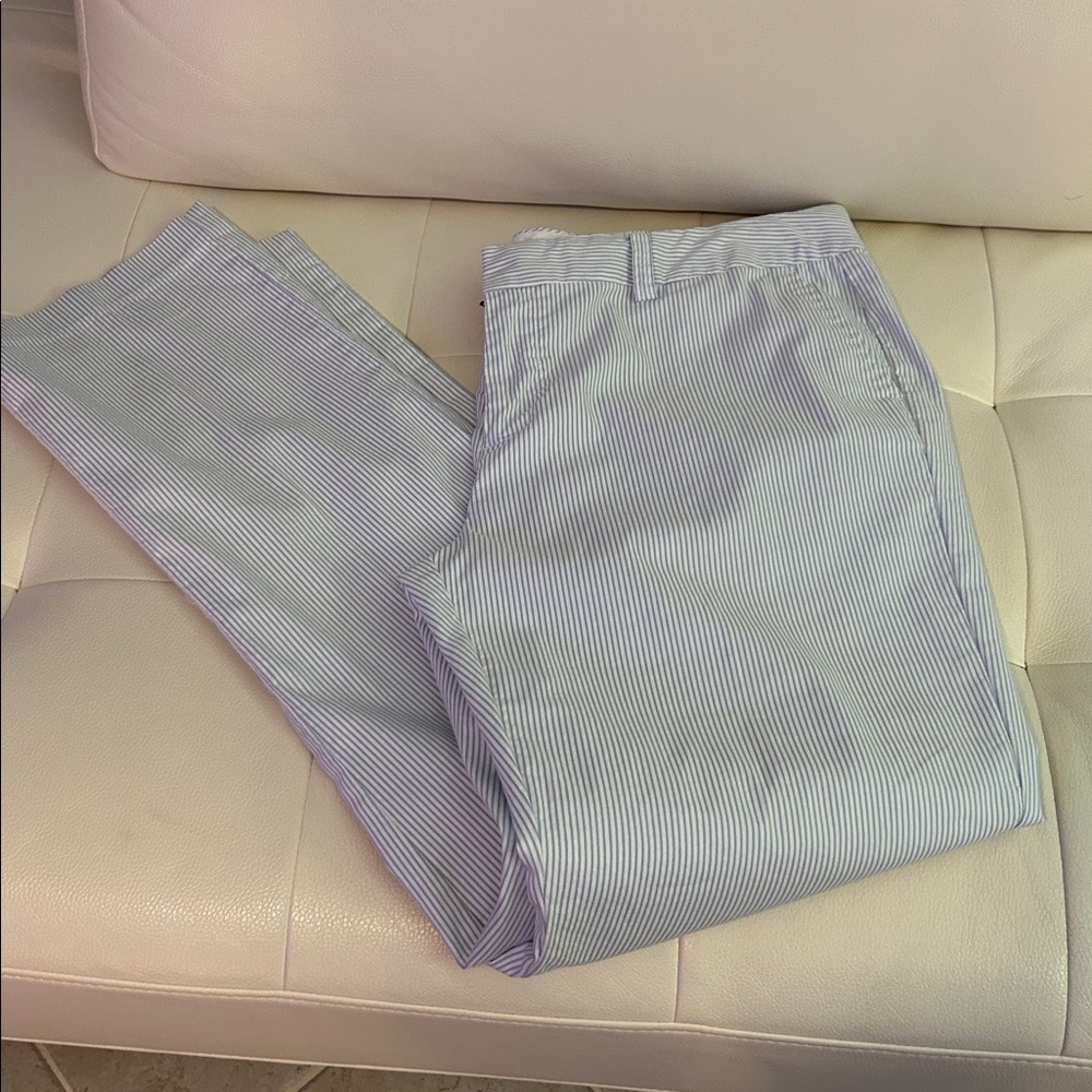 Vineyard Vines Woman’s Light Blue Striped Chinos
